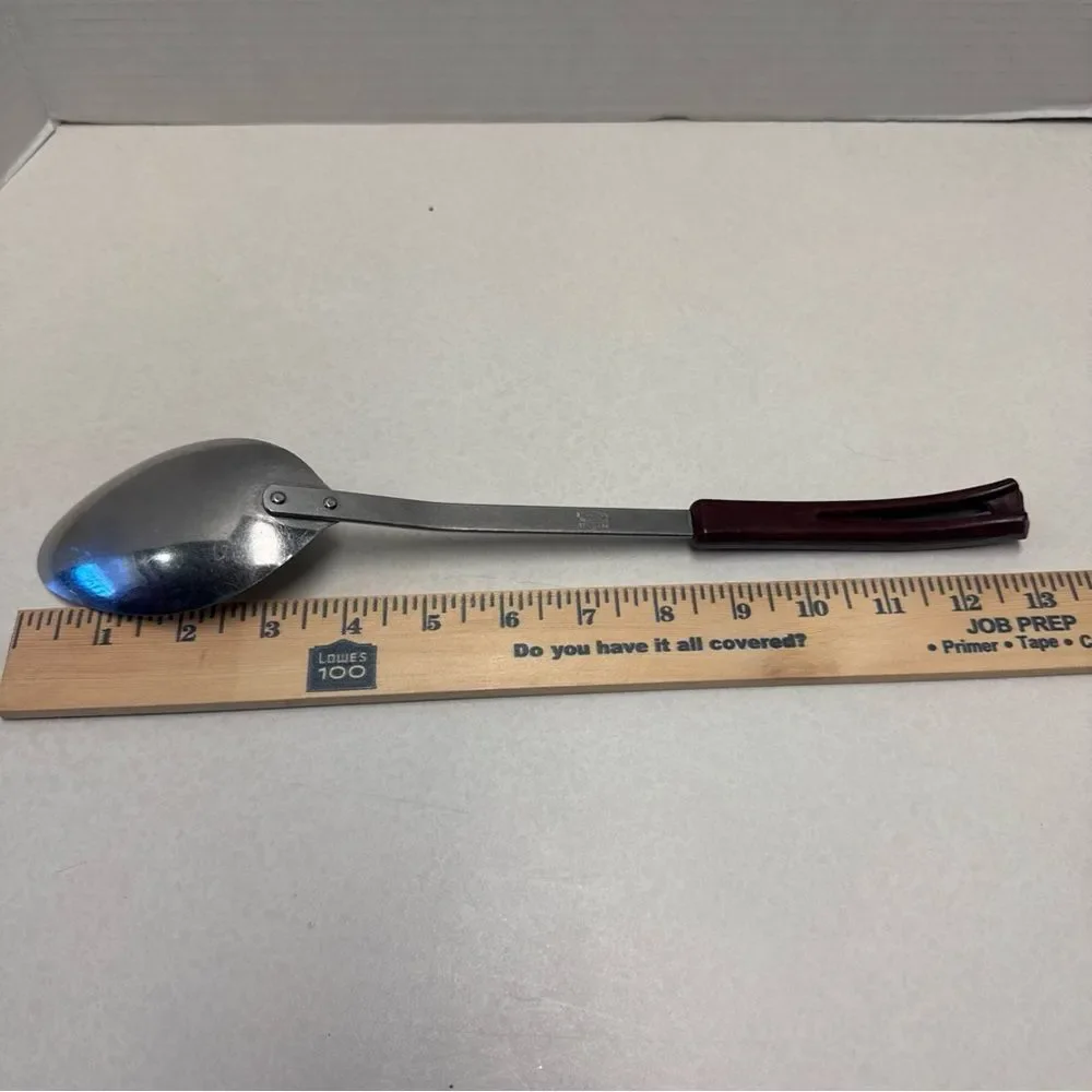 Stanhome Stainless Steel Solid Serving Spoon Bakelite Handle Made in USA